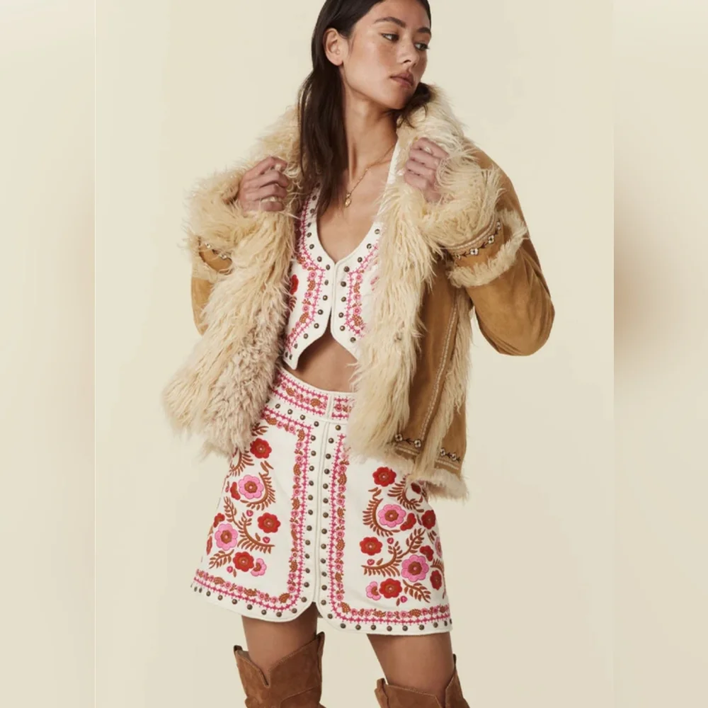 Spell and the Gypsy Joplin Cropped Jacket in Hazelnut (New with tags!) - Picture 9 of 16